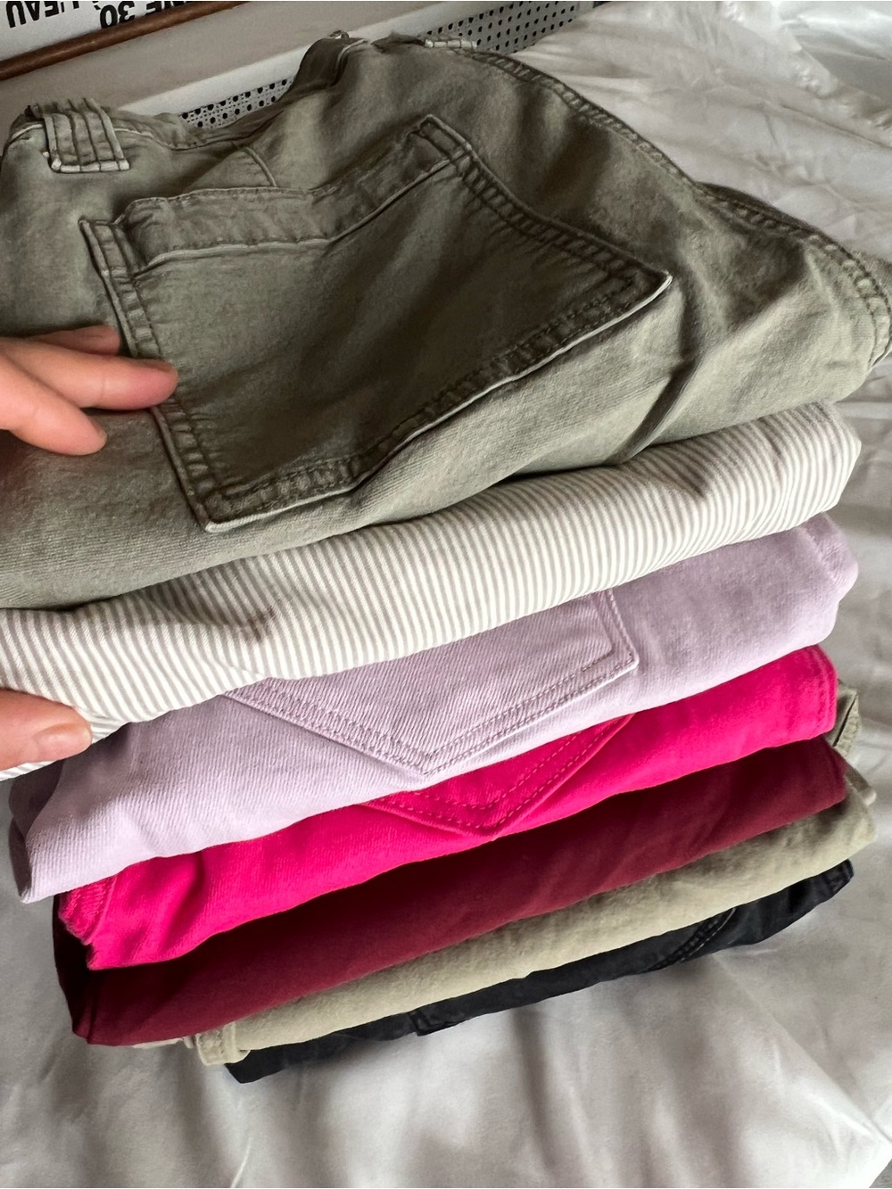 Men's Olive Green Casual Pants - Classic Fit